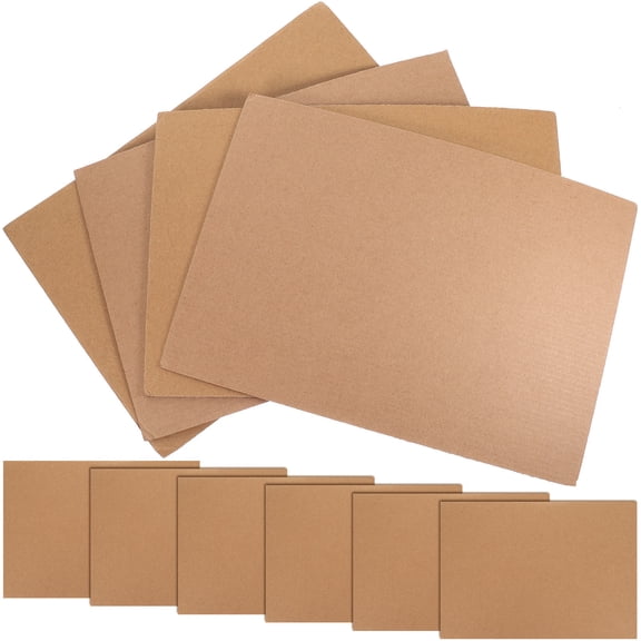 RENACLIPY Light Brown Corrugated Package Boxes 10 Pack 11.8 x 8.3 x 0.08 Inches