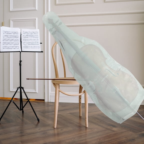 RENACLIPY Creative White Cello Cover Decorative Frosted Transparent Protector for Music Instruments