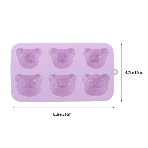RENACLIPY Lavender Silicone Bear Ice Mold Oven Safe for Baking and Candy
