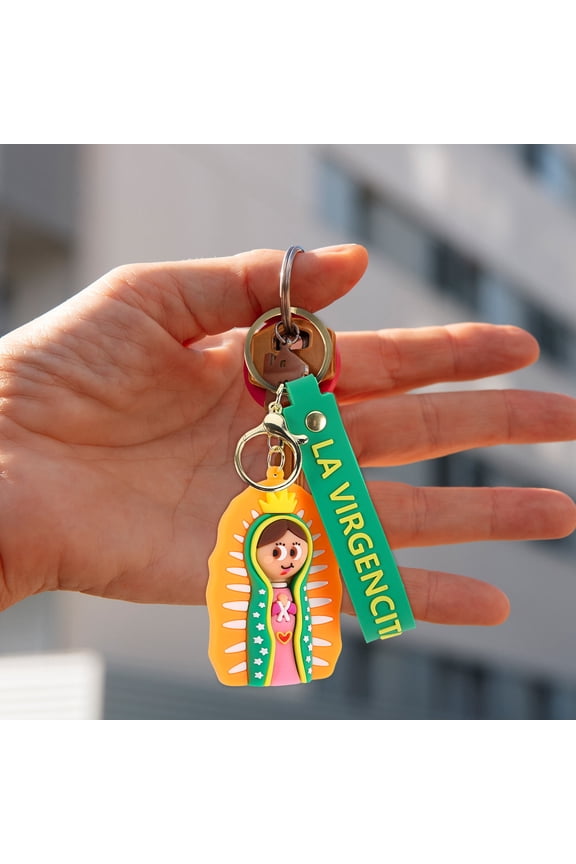 Kawaii Keychain Russian Doll Shape Fashion PVC 1Set Key Management for Women Home