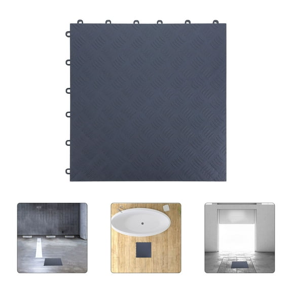 RENACLIPY Grey Interlocking Dance Floor Tiles Non- Polypropylene PP 1 Pack for Events and Home Use