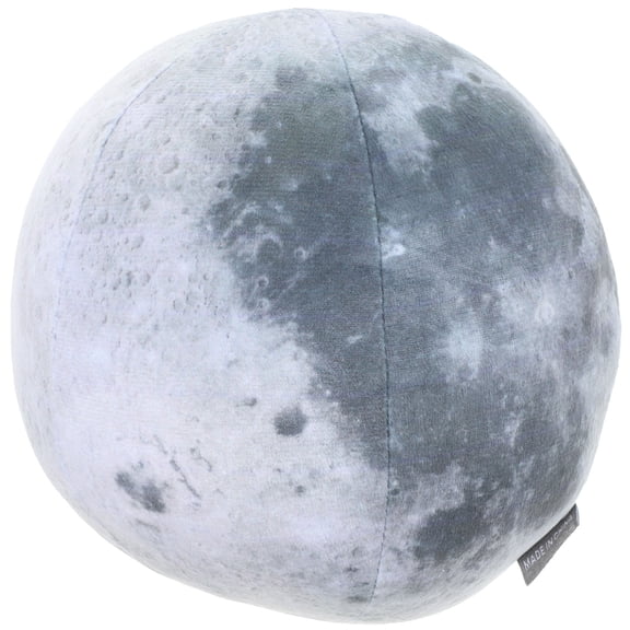 RENACLIPY Decorative Moon Phase Pillow Soft Grey Plush Cushion for Sofa and Bed 1 Pcs
