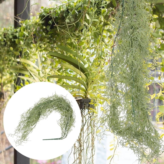 RENACLIPY Moss Air Artificial Plants for Home Decor, Light Green, 1 Pack - Realistic Indoor Faux Plant