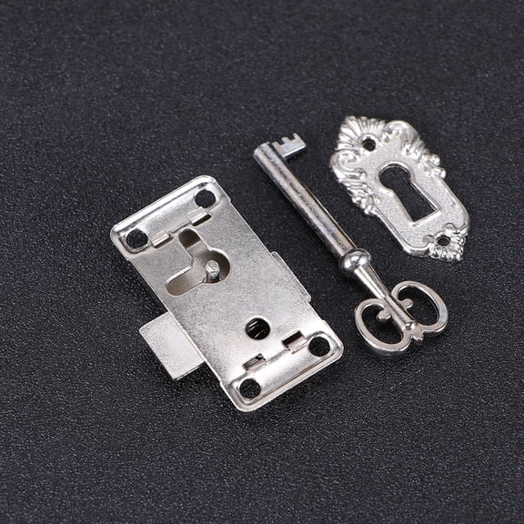 RENACLIPY Retro Style Metal Furniture Locks, Zinc Alloy Cabinet and Drawer , 4 Sets for Secure Storage and Home Safety