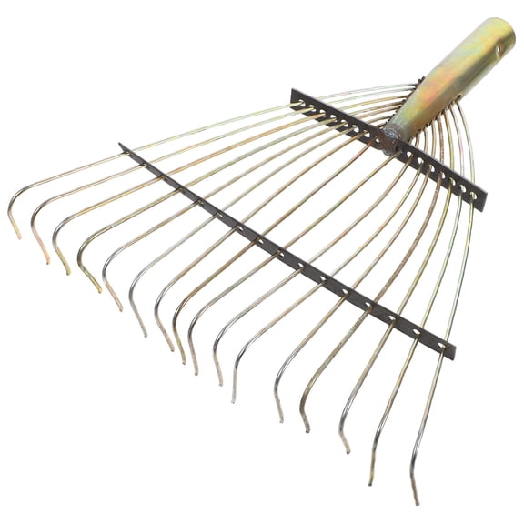 RENACLIPY Detachable Metal Rake Head Replacement for Garden Lawn with Anti Tangle Steel Teeth