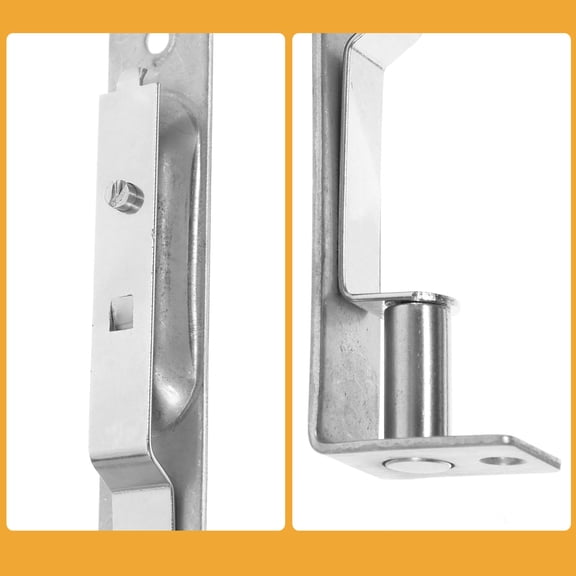 RENACLIPY Double Door Flush Bolt Stainless Steel Slide Lock Rust Proof Plated Silver Finish