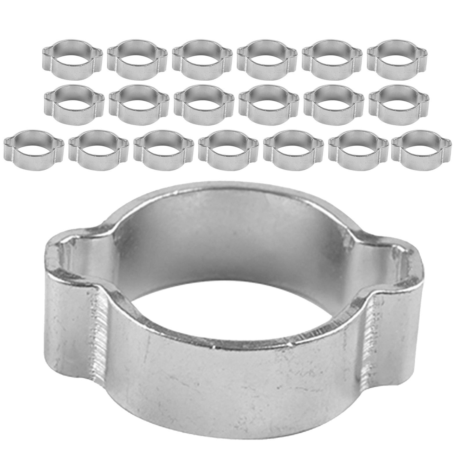 All Distributions Formulas RENACLIPY Double Ear Hose Clamp Stainless Steel Plated Silver for Hose ...