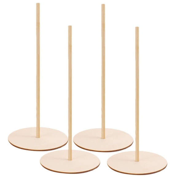 RENACLIPY Wooden Donut Holder Stand in Light Yellow, Simple Elegant Design for Wedding, Tea Party, Dessert Display