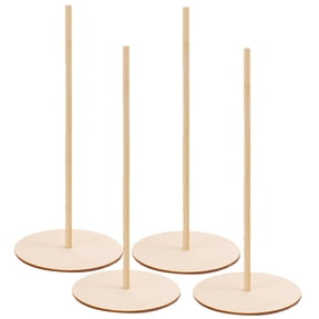 RENACLIPY Wooden Donut Holder Stand in Light Yellow, Simple Elegant Design for Wedding, Tea Party, Dessert Display