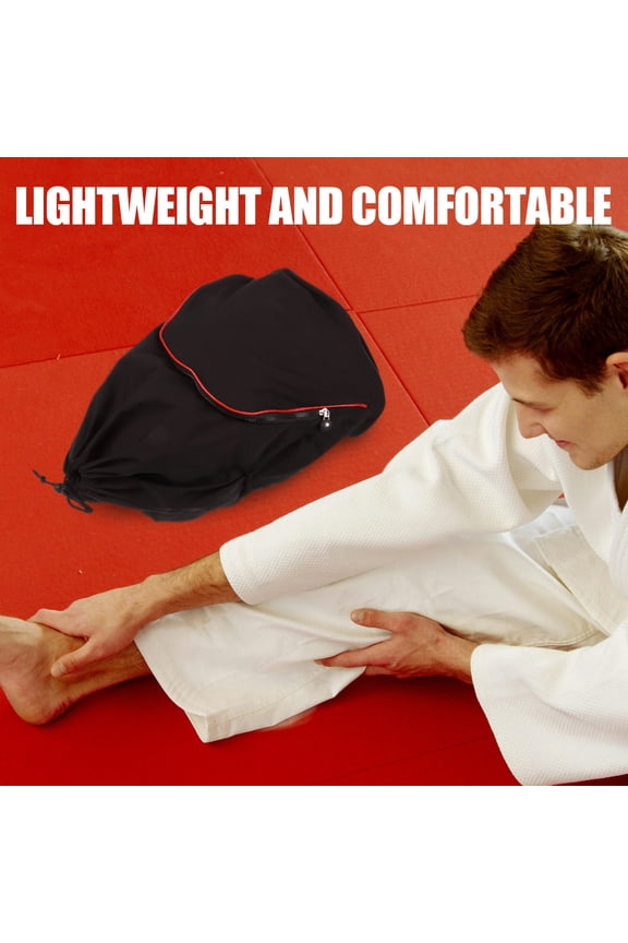 Black Drawstring Backpack for Taekwondo Gear Storage with Adjustable Closure, Sports Bag for Martial Arts Equipment