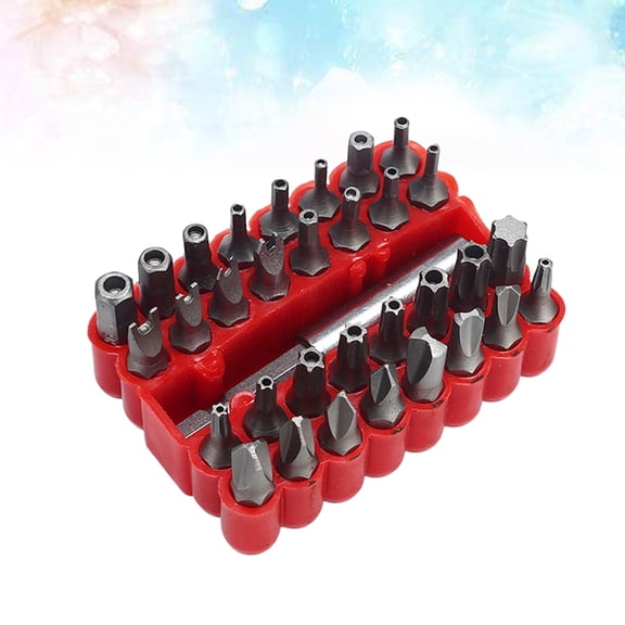 RENACLIPY 33-Piece Multi-Color Spline Socket Set with Size Printed Bits for Home Repair and Use