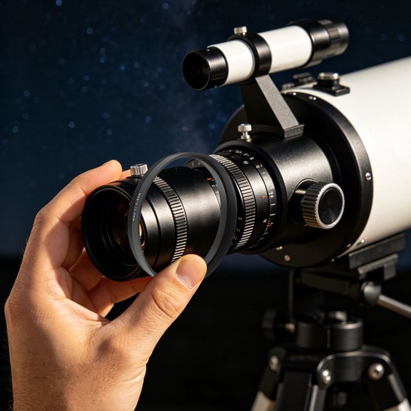 RENACLIPY Durable Aluminum Telescope Accessory Ring for Precise Astronomy Image Capture