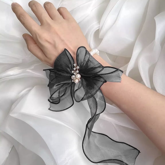 RENACLIPY Durable Black Mermaid Tail Ribbon for DIY Wedding Festival Decor and Craft Projects