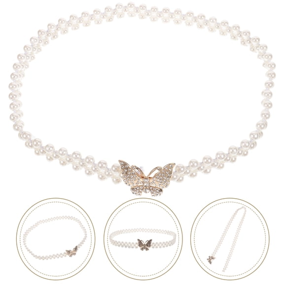 RENACLIPY White Waist Chain Belt Stylish and Imitation Accessory for Swimwear, Beachwear, and Outfits