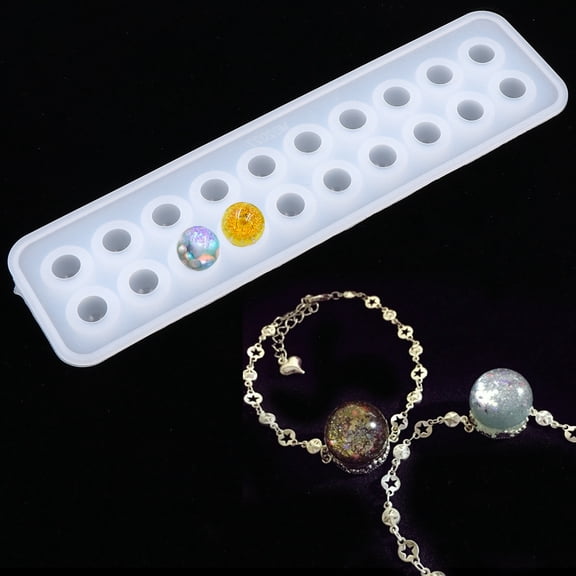 RENACLIPY Round Silicone Beads Mold for Jewelry Making, Crafting Tool for Bead Creation