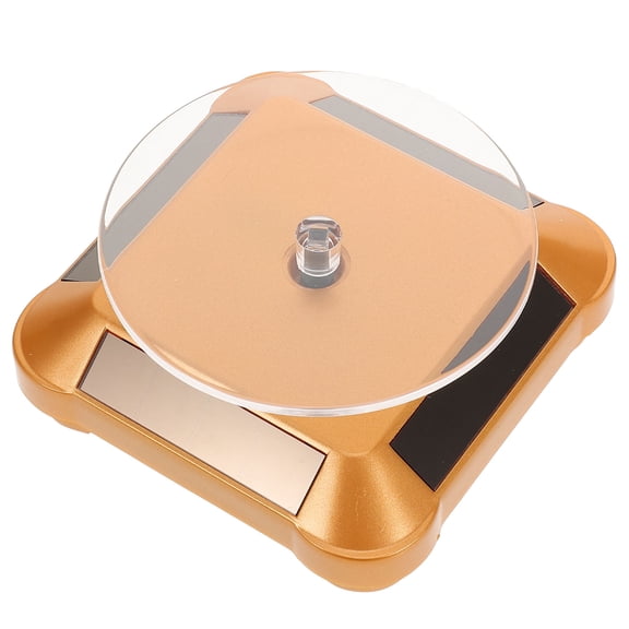 RENACLIPY Electric Rotating Display Stand, Golden ABS Material, Commercial Showcase Turntable for Exhibits and Retail Displays, 1 Piece