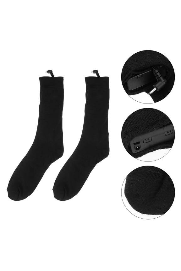 Electric Warming Socks Fiber Wire Heating Winter Use 1 Pair