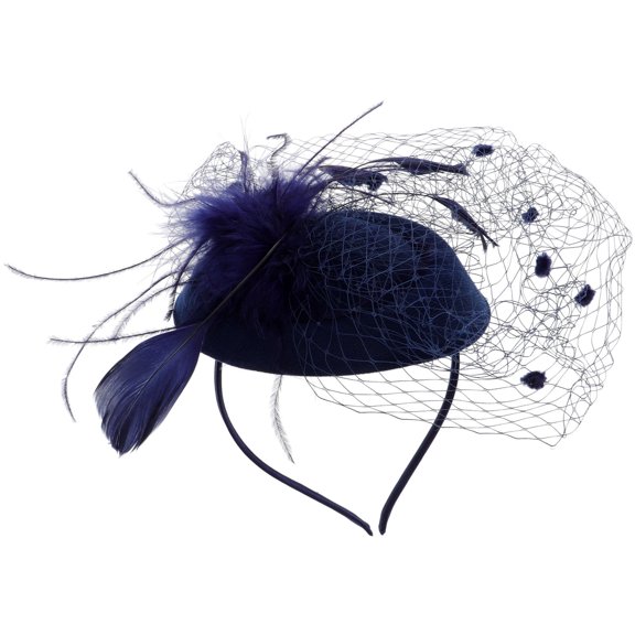 RENACLIPY Navy Bridal Headdress Beret Design Comfortable Durable Decoration