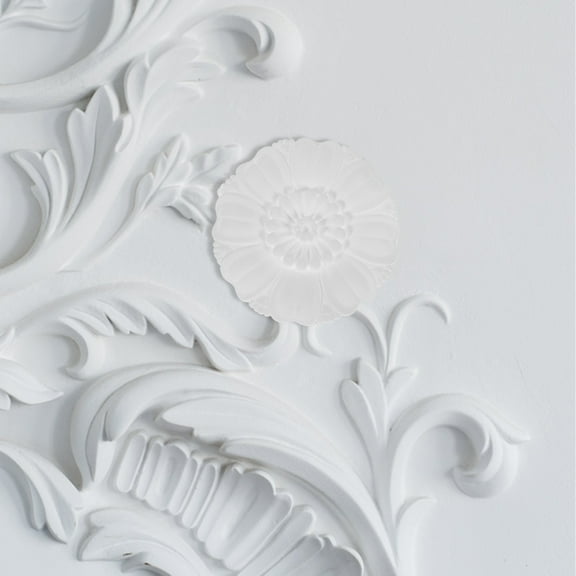 RENACLIPY White Ceiling Medallion Decorative Trim for Ceiling Lighting Fixtures, Plastic Material, Easy Installation
