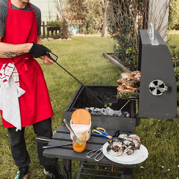 RENACLIPY Lightweight Metal BBQ Ash Shovel and Rake Grill Scraper Tool for Easy Cleaning