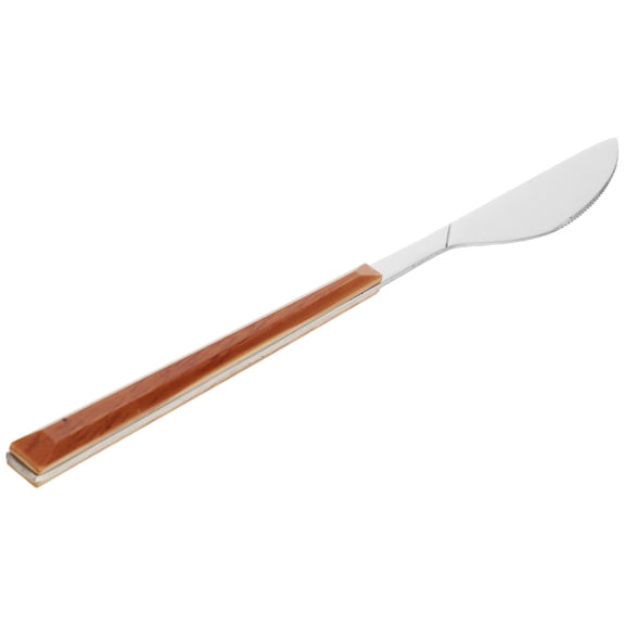 RENACLIPY Ergonomic Stainless Steel Steak with Chocolate Handle, Multi-Use Butter, Jam, and Spread Cutter