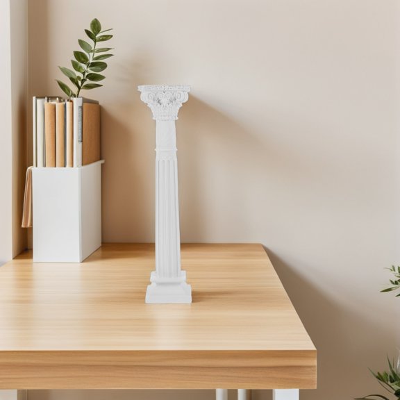 RENACLIPY European Style White Decorative Column Sculpture for Wedding Decor and Photography Use