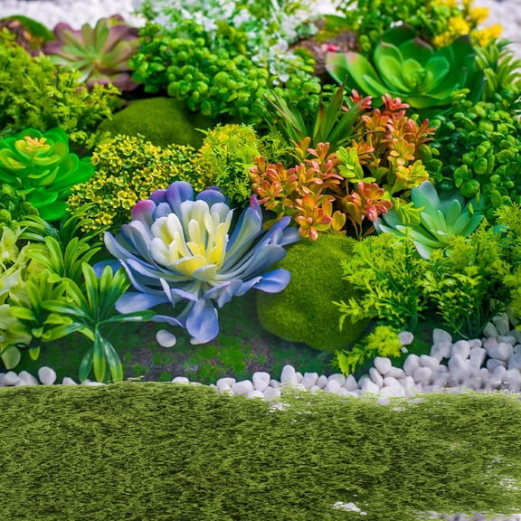 RENACLIPY Light Green Artificial Moss for Table Centerpieces and Garden Decorations