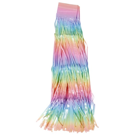 RENACLIPY Fabric Ruffle Table Skirt with Gradient Color for Luau Party and Fiesta Decor
