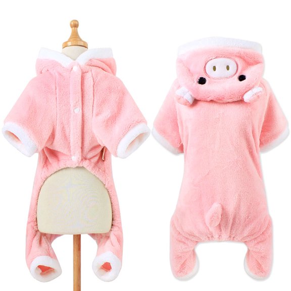 RENACLIPY funny dog clothes Pet Dog Cat Clothes Plush Fabric Pink Special Occasion 1Pack