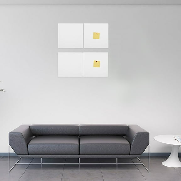 RENACLIPY 4-Pack White Felt Board Tiles for Wall Decoration and Acoustic Panels, Sound Absorbing for Living Room