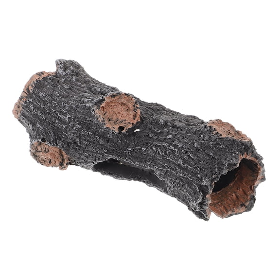 RENACLIPY Small Aquarium Decor Fish Tank Log Ornaments Resin Black Realistic Design 1Pack