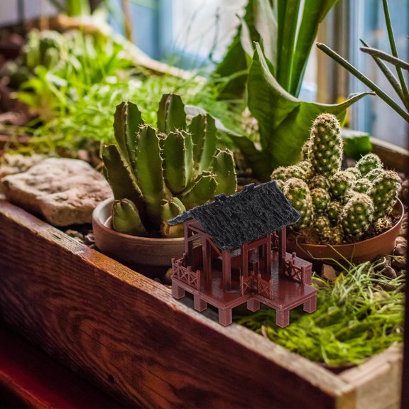 RENACLIPY Versatile Resin Pavilion Statue Rustic Elegance for Home and Garden Decor