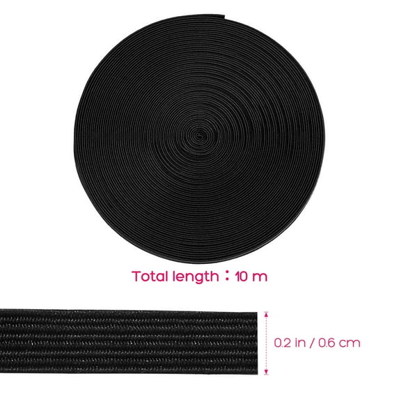 RENACLIPY Black Knitting Elastic Band High Elasticity for Waistbands Cuffs Sewing Crafts and Garment Accessories
