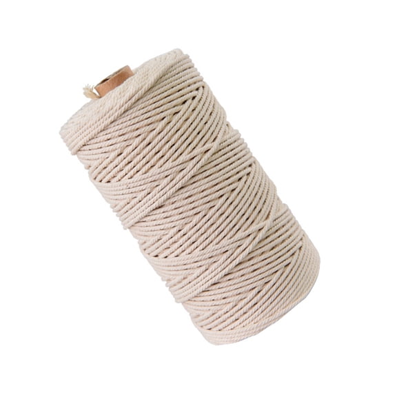 RENACLIPY Natural Cotton Rope Cord for Home Use, Unbleached Beige Twine for Plant Hangers, Wall Decor, Crafts and Projects
