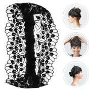 RENACLIPY Floral Lace Headwrap Black Versatile Use for Face Washing and Hair Styling