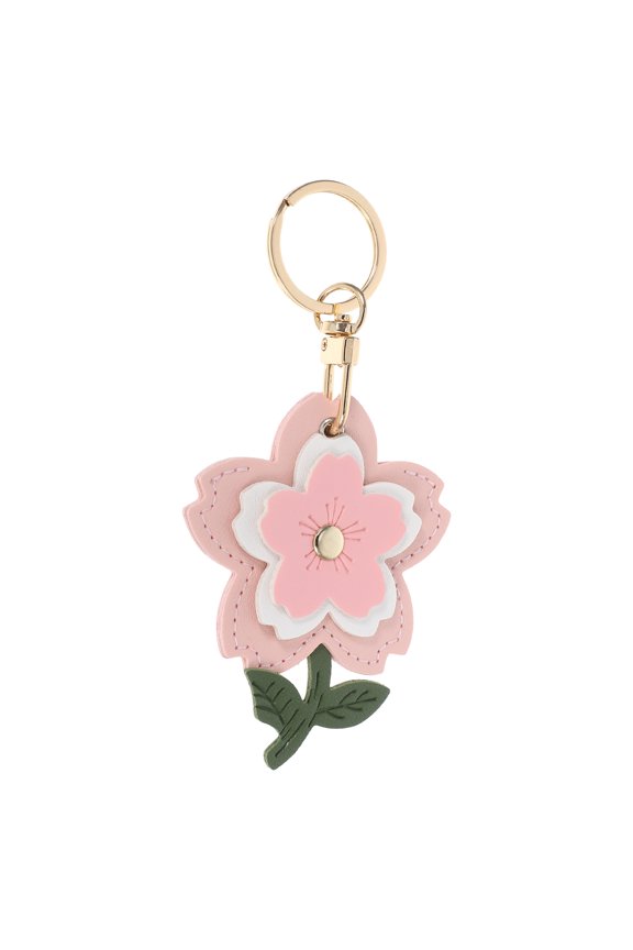 Flower Key Chain Pink Alloy 1Set Key Organizer Key Chain for Home Use