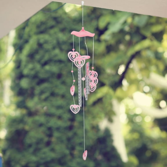 RENACLIPY Garden Windchimes Heart Wind Chimes Melodic Sound Elegant Hanging Decoration 1 PCS