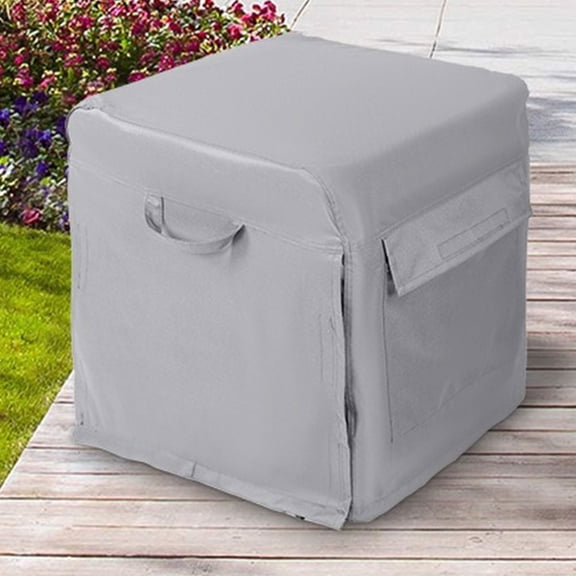 RENACLIPY Generator Cover Grey 600D Oxford Cloth Heavy Duty Weather Resistant Outdoor Protective Cover 1 Set