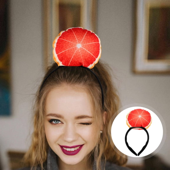 RENACLIPY Soft Black Grapefruit Headband, Cute and Versatile Hair Accessory for Parties and Everyday Wear