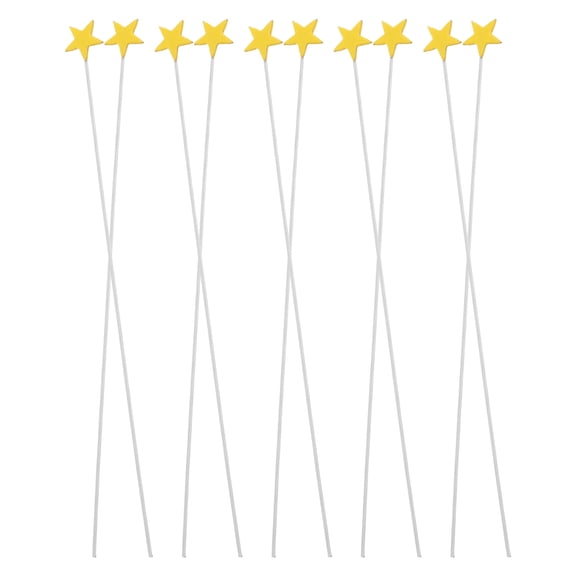 RENACLIPY Gold Star Cake Toppers for Cake Decoration with Reusable Design and Soft Foam Material in Yellow, 100 pcs