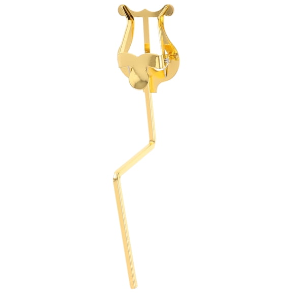 RENACLIPY Foldable Golden Metal Saxophone Music Holder Clip Adjustable Sheet Music Stand for Marching Bands and Musicians