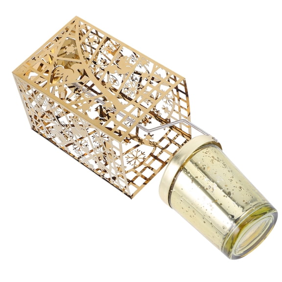 RENACLIPY Golden Metal Rotating Tealight Candle Holder Carousel for Xmas Party Atmosphere