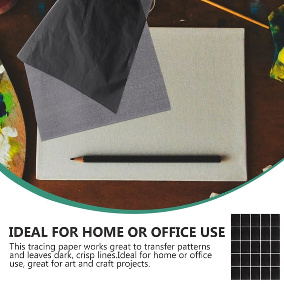 RENACLIPY Graphite Transfer Carbon Paper Black for Office and Home with Crisp Dark Lines for DIY Crafts
