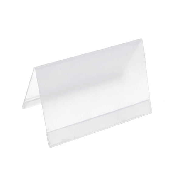 RENACLIPY Transparent Acrylic Table Card Holder, Clear Display Stand for Menus, Signs, Photos with Easy Content Updates