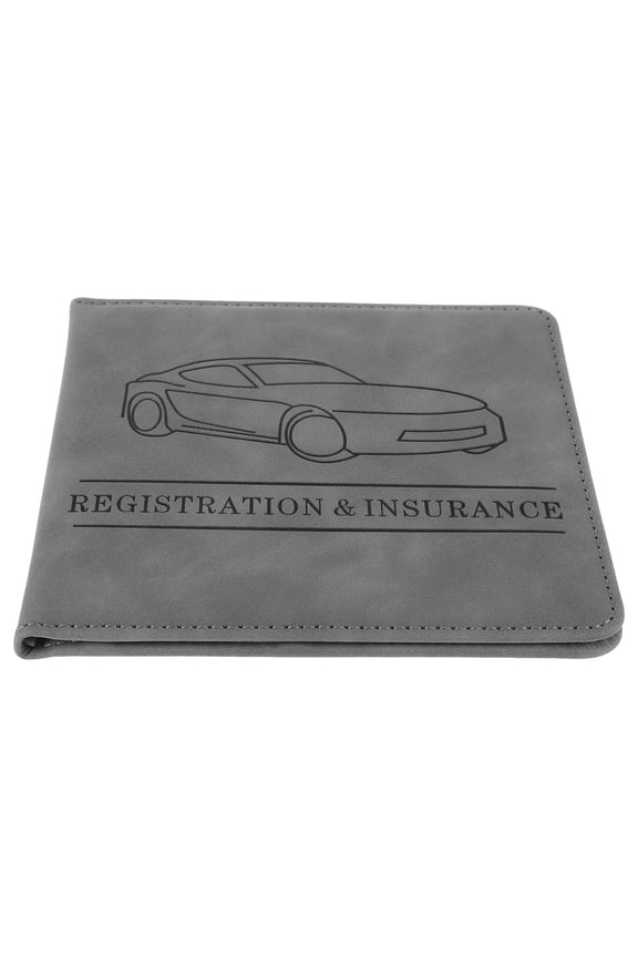 Grey Drive License Holder Credit Card Wallet Auto Insurance and Registration Organizer