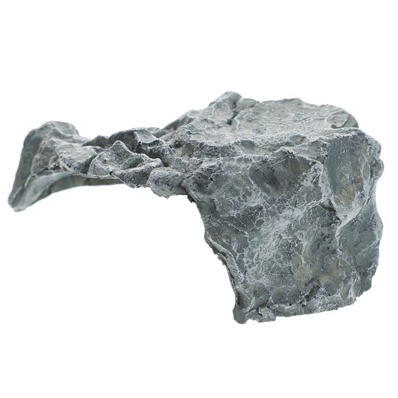 RENACLIPY Grey Resin Turtle Basking Platform and Hideout Durable Reptile Habitat Decoration for Tank