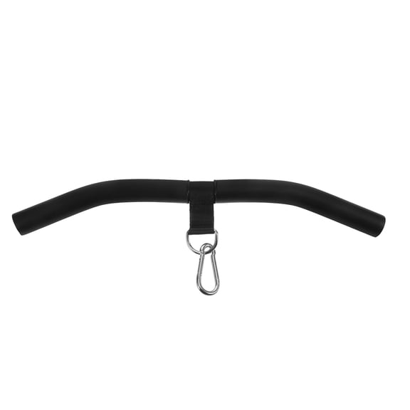 RENACLIPY Black Steel Barbell Grip Cable Machine Attachment for Gym Strength Training, Pulldown, Row, Bodybuilding Workouts
