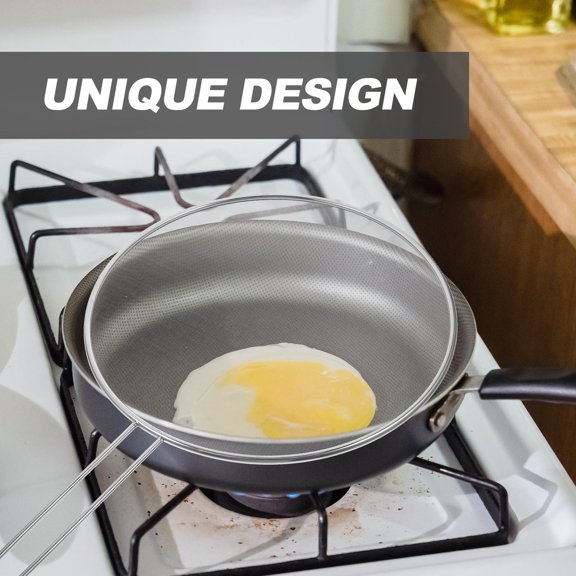 RENACLIPY Heat Resistant Silver Splatter Screen for Cooking Pots with Easy Clean Stainless Wire Mesh