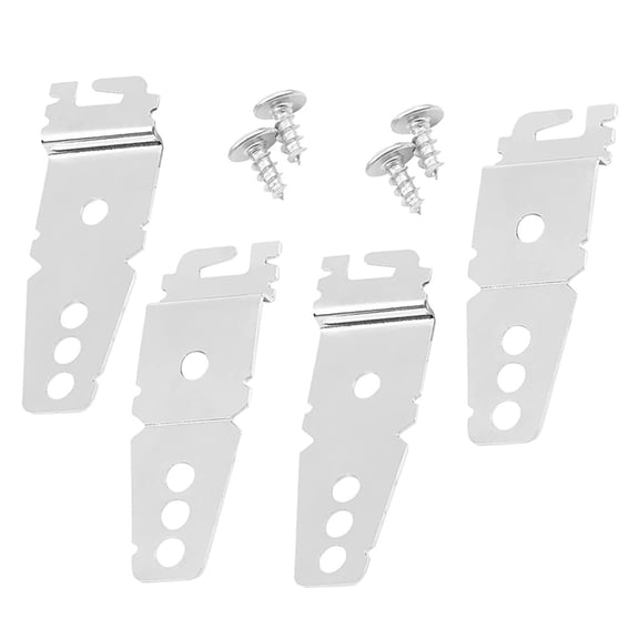 RENACLIPY 4Pcs Universal Dishwasher Brackets Silver Metal for Easy Installation and Stability