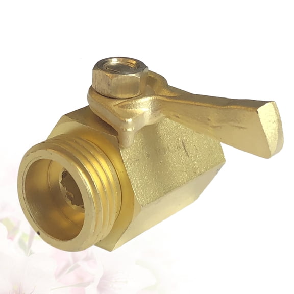 RENACLIPY High Pressure Resistance Garden Hose On Off Valve Golden Brass for Home Garden 1Set